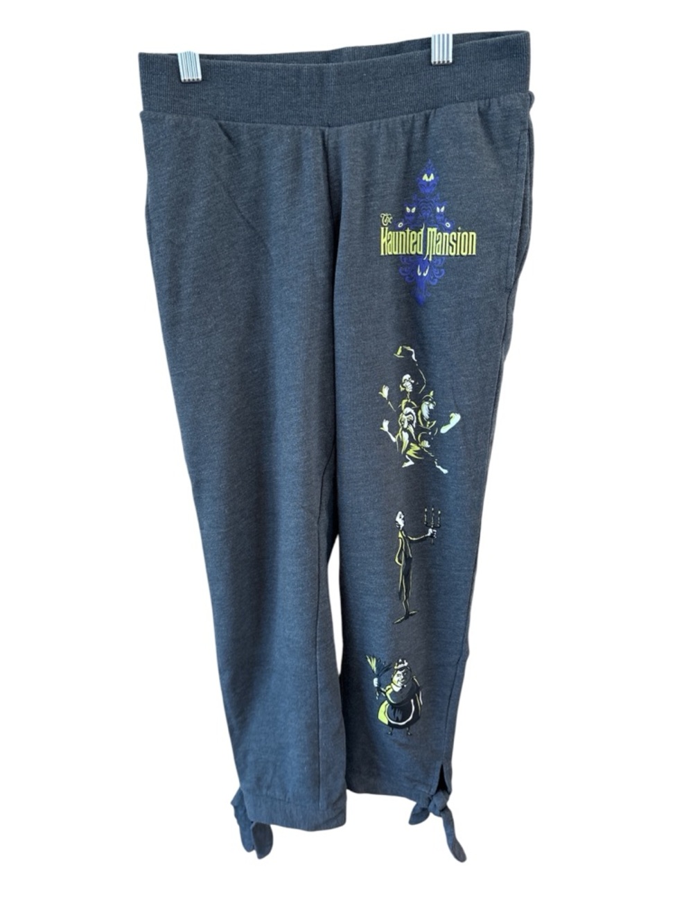 Haunted Mansion Graphic Lounge Pants - Gray with Neon Accents